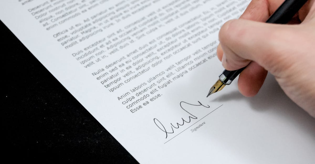 How to sign a contract properly