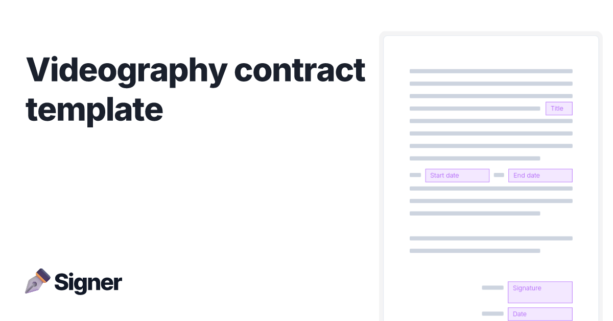 Videography contract template